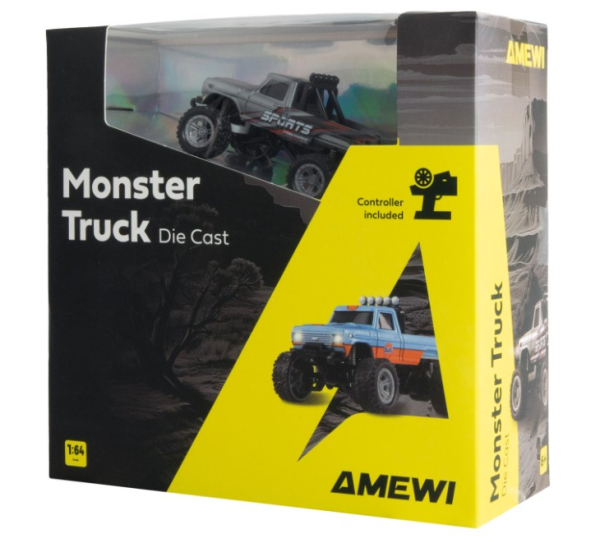 22704 RC-Monstertruck Die Cast 1:64 RTR grau